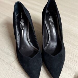 Black Suede Women's Heels